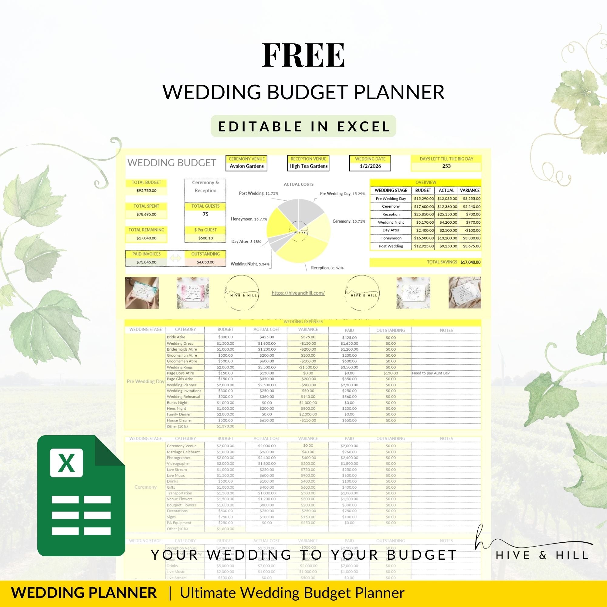 FREE Ultimate Wedding Budget Planner – Your Complete Wedding Planning Companion