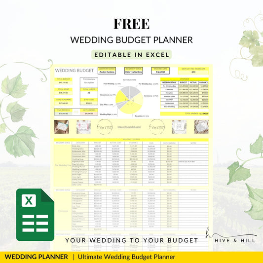 FREE Ultimate Wedding Budget Planner – Your Complete Wedding Planning Companion