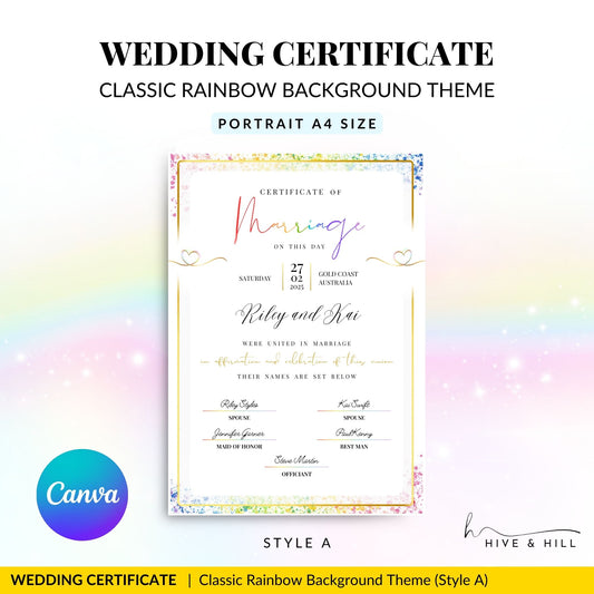 Queer-Friendly Wedding Certificate – Custom Digital Download