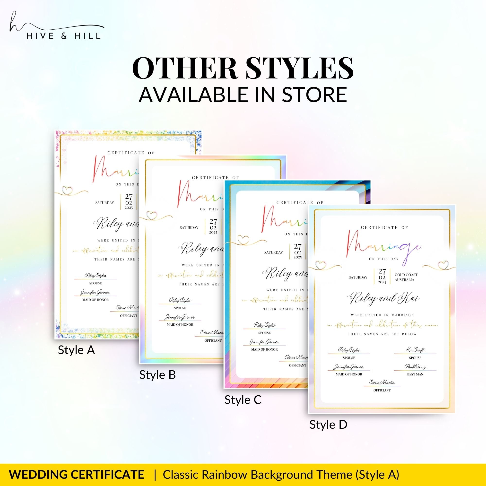 Queer-Friendly Wedding Certificate – Custom Digital Download