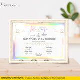 Non-Binary Wedding Certificate – Gender-Neutral Marriage Template