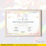 Pride Celebration Marriage Certificate – LGBTQ+ Digital Download