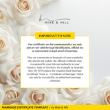 Countryside Bliss Portrait Wedding Certificate – Elegant Farm & Field Design
