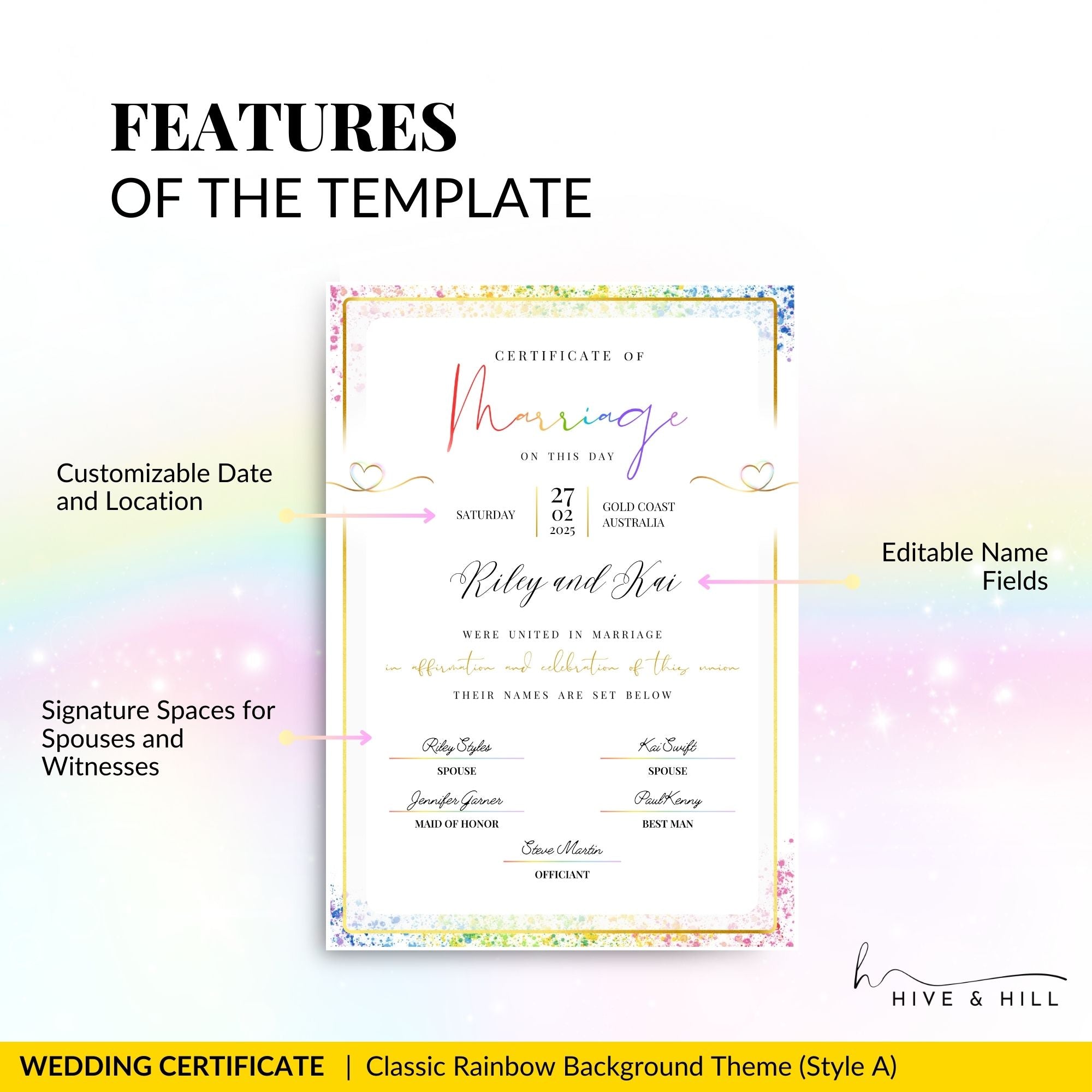 Queer-Friendly Wedding Certificate – Custom Digital Download
