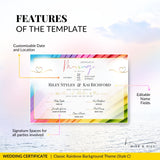 Elegant Same-Sex Wedding Certificate – Custom Printable Design