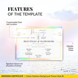 Non-Binary Wedding Certificate – Gender-Neutral Marriage Template