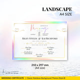 Non-Binary Wedding Certificate – Gender-Neutral Marriage Template