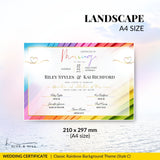 Elegant Same-Sex Wedding Certificate – Custom Printable Design