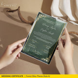 Enchanted Forest Wedding Certificate – Portrait Keepsake with Nature & Trees