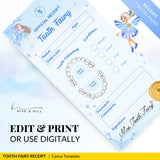 CLASSIC Boy Tooth Fairy Receipt - Download, Edit, and Print for an Exciting Surprise When They Wake Up