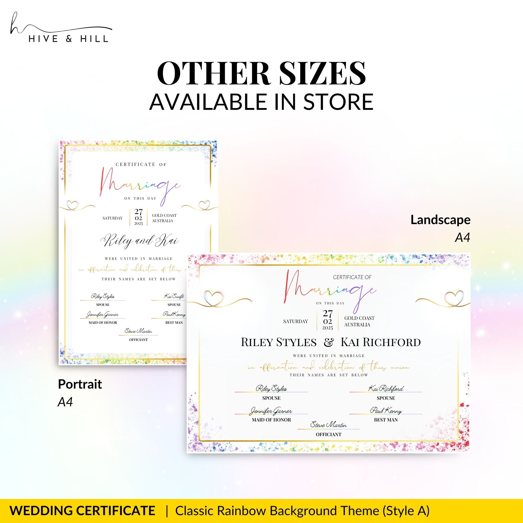 Queer-Friendly Wedding Certificate – Custom Digital Download
