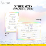 Non-Binary Wedding Certificate – Gender-Neutral Marriage Template