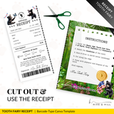 PERSONALIZED American Bear Cub Tooth Fairy Receipt for Kids - Download, Edit, and Print for a Magical Surprise Under the Pillow