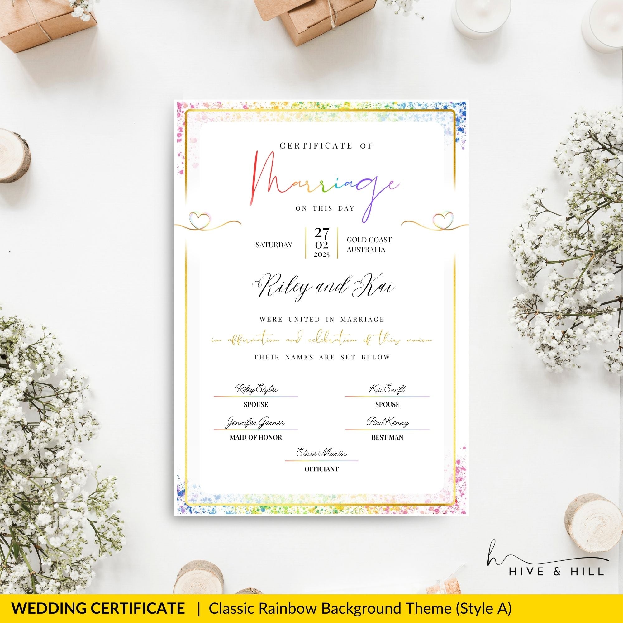 Queer-Friendly Wedding Certificate – Custom Digital Download