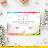 Elegant Same-Sex Wedding Certificate – Custom Printable Design