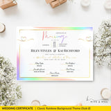 Non-Binary Wedding Certificate – Gender-Neutral Marriage Template