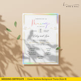 Rainbow Pride Wedding Certificate – LGBTQ+ Couple’s Keepsake