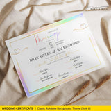 Non-Binary Wedding Certificate – Gender-Neutral Marriage Template