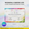 Elegant Same-Sex Wedding Certificate – Custom Printable Design