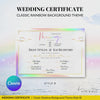 Non-Binary Wedding Certificate – Gender-Neutral Marriage Template